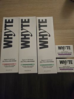 Teeth Whitening Powder and Oil Pulling Rinse