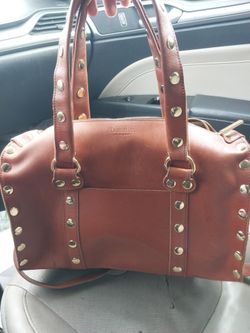 Hammitt Tan & Gold Leather Dr Bag Purse