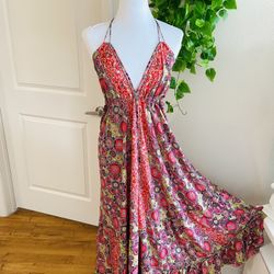 Women Ladies Boho Floral Maxi Dress Cocktail Party Evening Summer Beach Sundress one size 