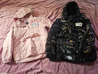 Winter coats girls, 1 boy, and 1 men