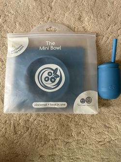 Silicone Bowl with Built-in Placemat Plus Cup