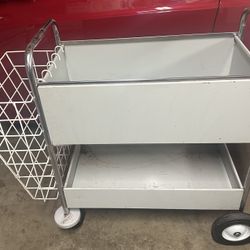 Cart Metal On Wheels/like New