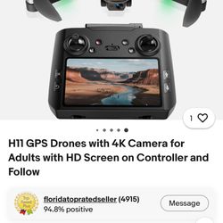 INSTA360 H11 GPS DRONE WITH 4K CAMERA HD SCREEN ON CONTROL