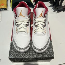 Jordan 3 Cardinals Size: 9.5 Clean