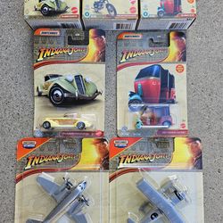 7 New Matchbox Indiana Jones Bundle Diecast Cars + Planes