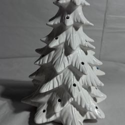 Vintage Nowell Ceramic White Christmas Tree 16”