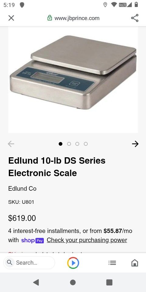 Digital Kitchen Scale 10 Pound Max