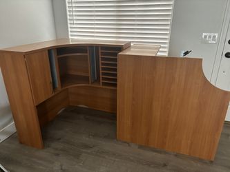 3 Piece Desk: corner unit, hutch, and side table