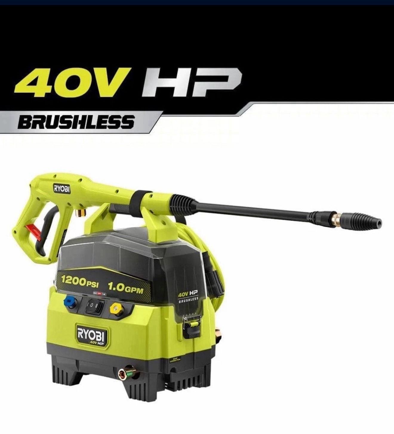 Brand New RYOBI 40V 1200 PSI Cordless Electric Cold Water Pressure Washer (Tool Only)