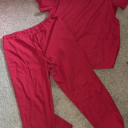 Red scrubs