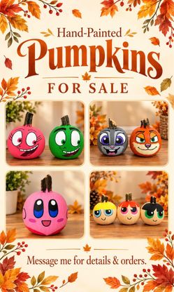 Hand painted pumpkins