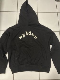 Black Cotton Sp5der hoodie