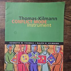 Thomas-Kilmann Conflict Mode Instrument 2002 Edition SAVE $59 SAVE 79%