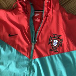 Nike Portugal Windrunner Jacket Mens - Red/Green Size Large Pre-Owned