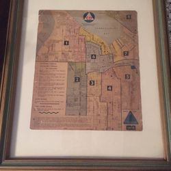 Framed Tacoma Evacuation Map 
