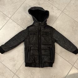 Urban Republic Coat Boys 5/6 Puffer Body Sweater Sleeve Winter Black