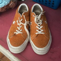 Orange Swade Converse  
