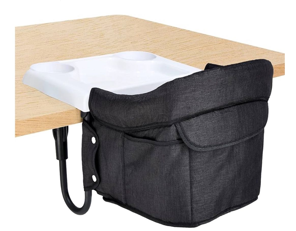 Portable Hook On High Chair with Tray for Babies