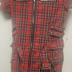Red Plaid Punk Women's Juniors Dress Size 8/10