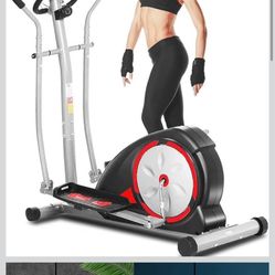 ANCHEER Exercise elliptical machine for gym, elliptical machines pulse rate grips / LCD monitor 8