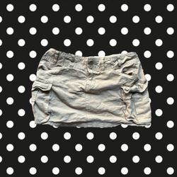 small pacusun beige cargo mini skirt