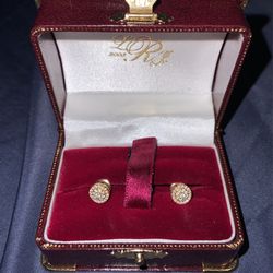 10k Real Diamond Earrings 