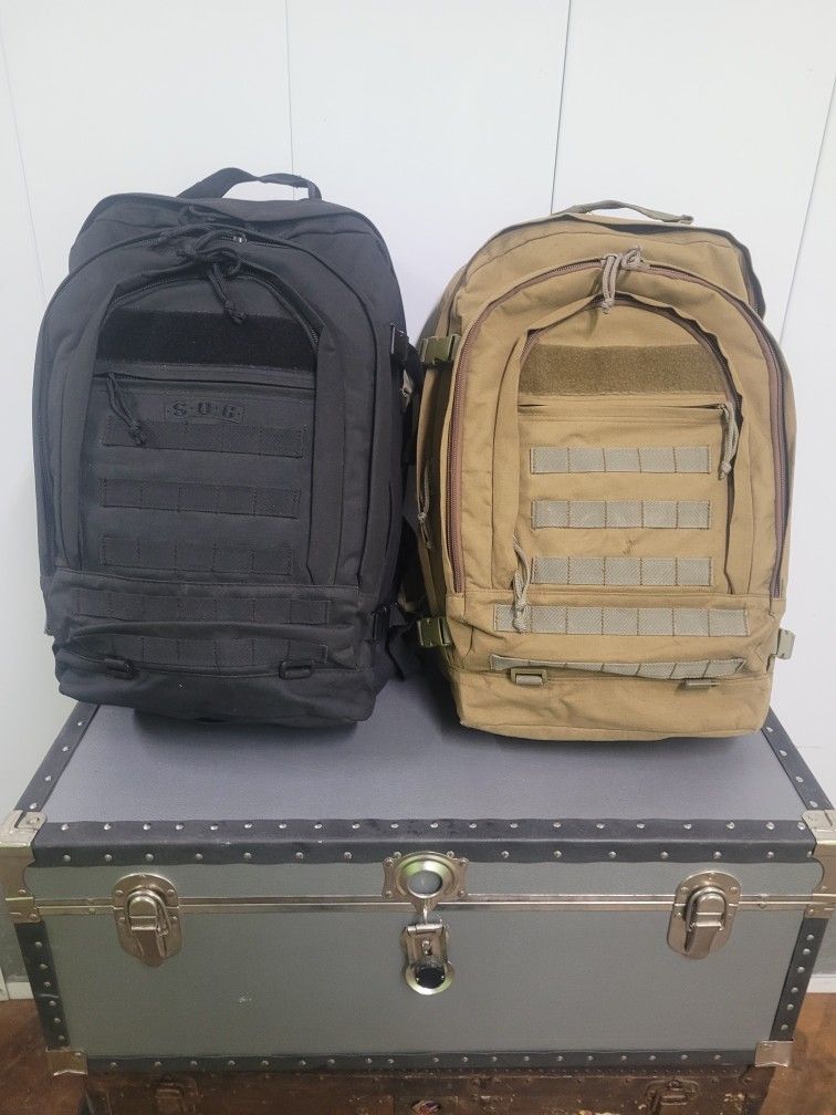 (2) Sandpiper of California ( SOC ) BUGOUT BAG TACTICAL BACKPACK