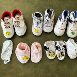 Toddler Shoes-3; Pink Booties; Soft Baby Shoes-2 (See Description for prices, Etc.