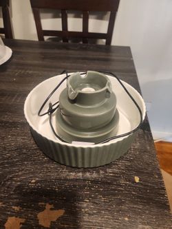 Ceramic cat fountain water bowl