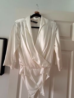 Zara Satin Wrap Bodysuit