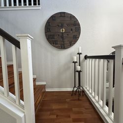 Antique Wooden Cable Spool / Wire Reel Clock