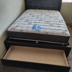 Queen Bed With Bamboo Mattress $370 Full Size $360