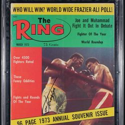 Signed March 1973 The Ring Magazine Ali Frazier
