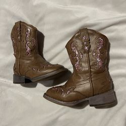 Gently Used Roper Little Girls' Glitter Gypsy Western Boots - Size 6