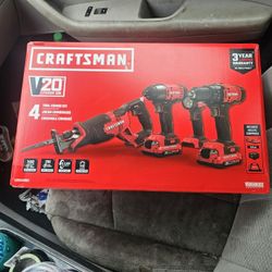 Craftsman 20v 4 Tool Kit + Bag