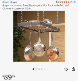 Rogar Rectangle Pot Rack 