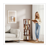 4-layer Revolving Bookshelf