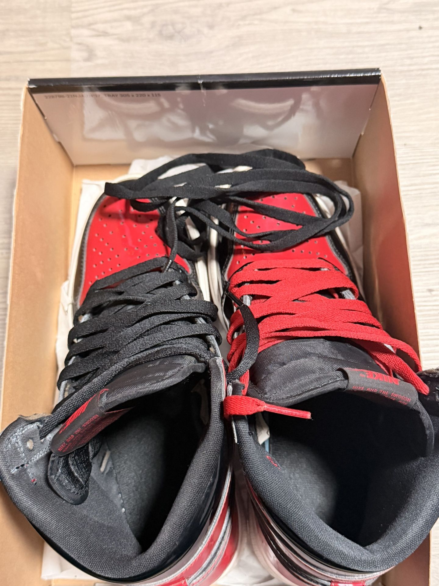 Air Jordan 1 Patent Bred Used Size 9