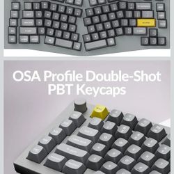 Keychron Q10 Wired Custom Mechanical Keyboard Knob Version, 75% Alice Layout QMK/VIA Programmable Macro with Hot-swappable Gateron G Pro Red Switch Co