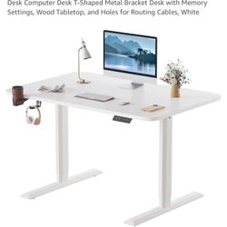 White Electric Standing Desk 55x24