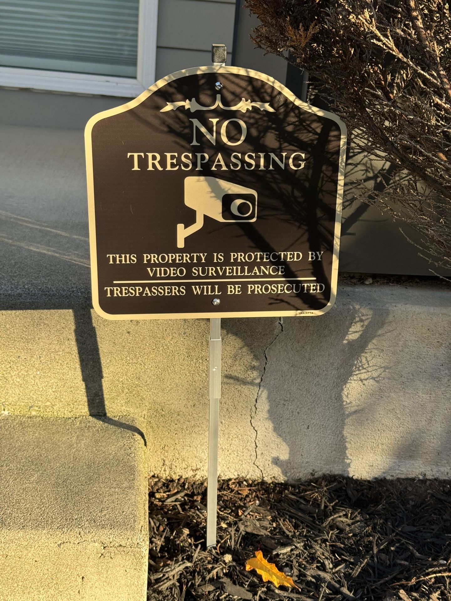 No Trespassing Sign With a Stake