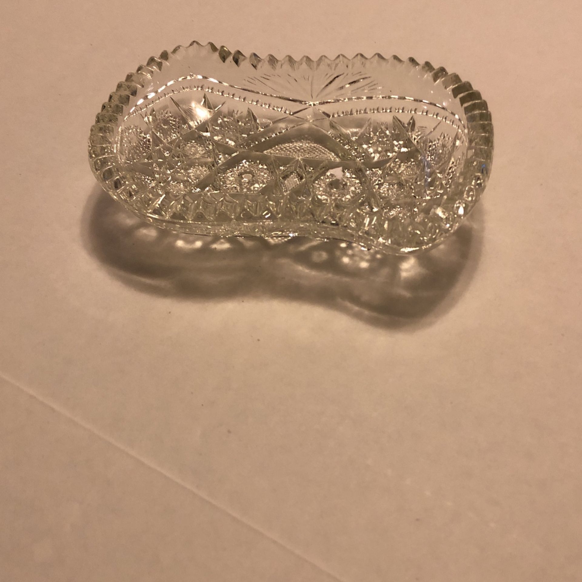 Vintage Cut Glass Dish