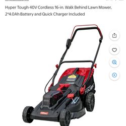 Hyper Tough 40V Cordless 16-in. Walk Behind Lawn Mower New