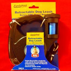 NEW Retractable Dog Leash With 20PC Waste Bags 