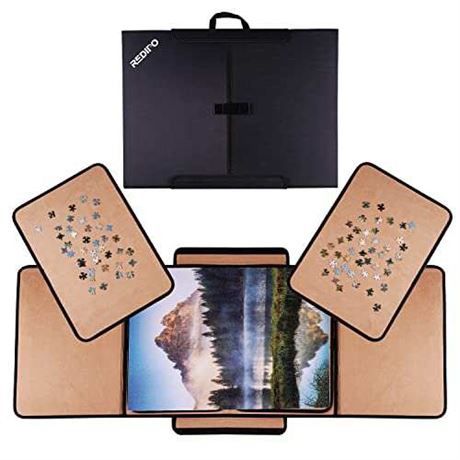 Redipo 1000 Pieces Jigsaw Puzzle Board Mat, Portable Puzzle Table Foldable Puzzle Mat with Storage Puzzle Saver, Non-Slip Surface Puzzle Accessories f