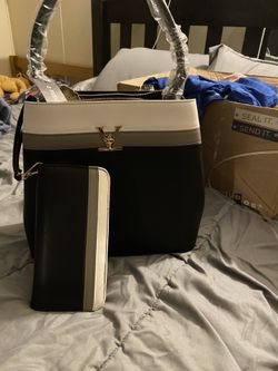 Cute black tote bag with matching wallet