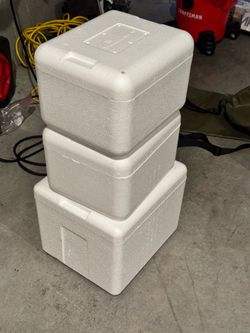 Set of 3 foam ice chest