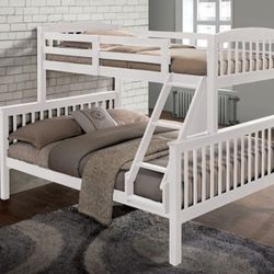 Brand New White Twin Over Full Bunk Bed