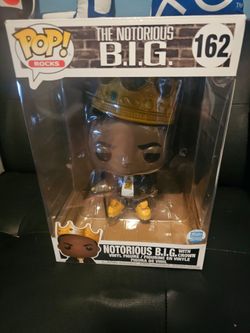 Funko Pop Rocks Notorious B.I.G. with Crown #162 Jumbo 10 "