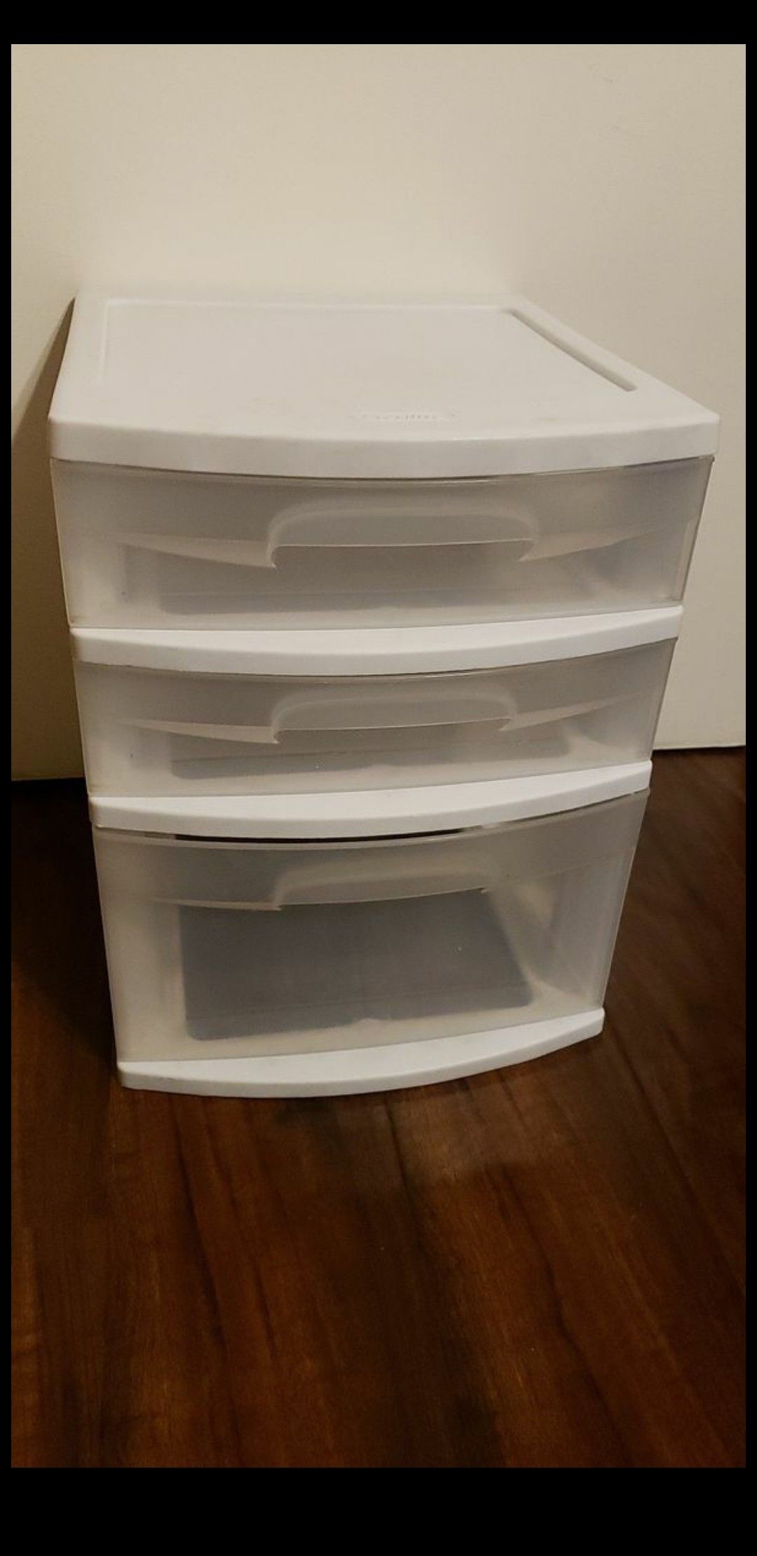 Plastic storage drawers